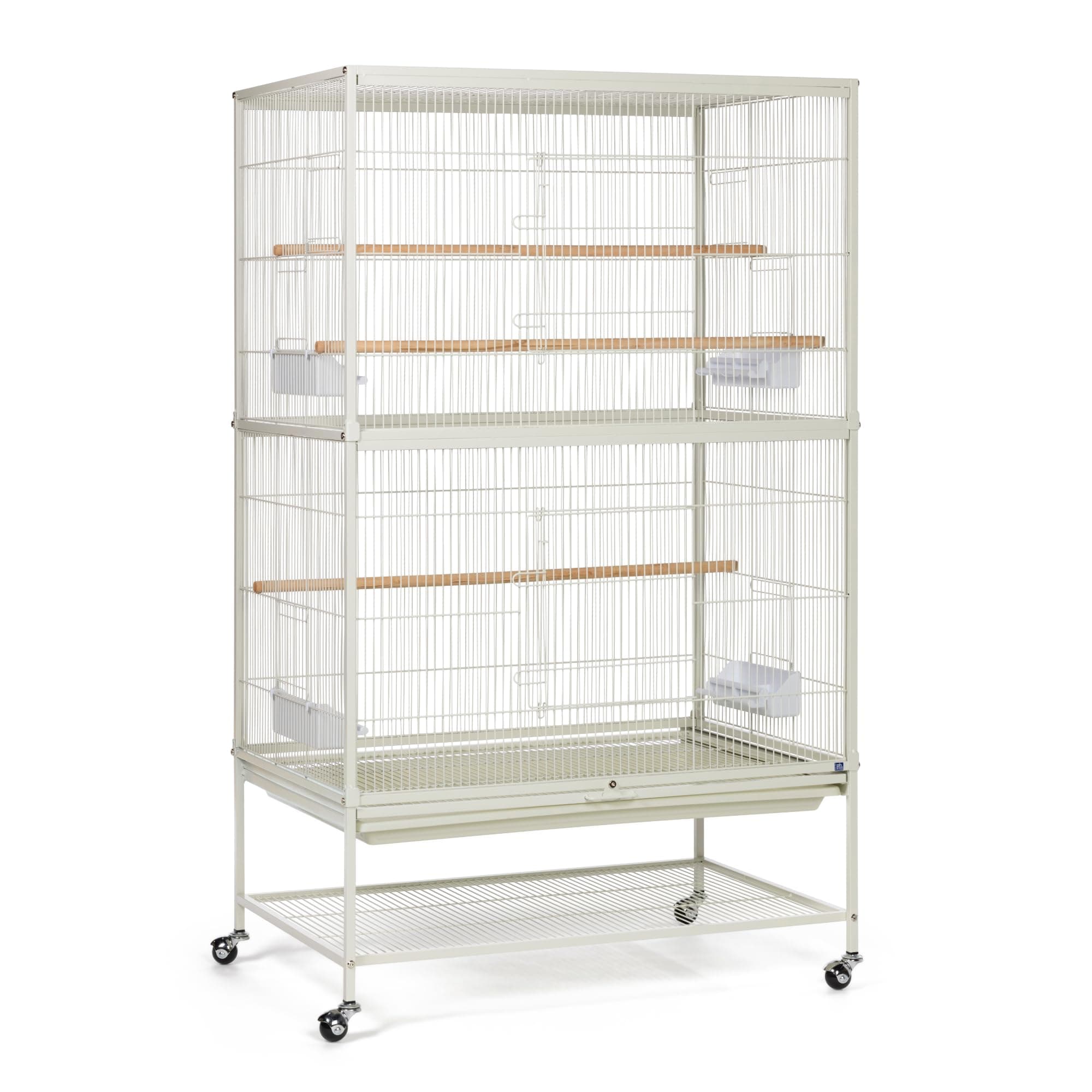 Prevue Pet Products Wrought Iron Flight Cage with Stand, Chalk White