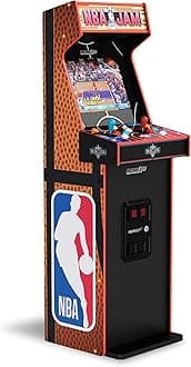 ARCADE1UP NBA Jam Deluxe 2-Player Control Panel Arcade Machine, Built for Your Home, 5 Foot Tall Cabinet with 3 Classic Games