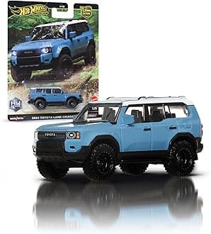 Hot Wheels Premium Toyota Land Cruiser, Car Culture Circuit Legends Vehicles for Kids 3 Years Old & Up, Premium Collection of Car Culture 1:64 Scale Vehicles, JBK52