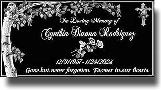 Personalized Memorial Granite Stone,Garden Memorial plaques for Outdoors,Headstones for Graves,Cemetery Marker,Memorial Stones,Grave Markers for Cemetery for Humans