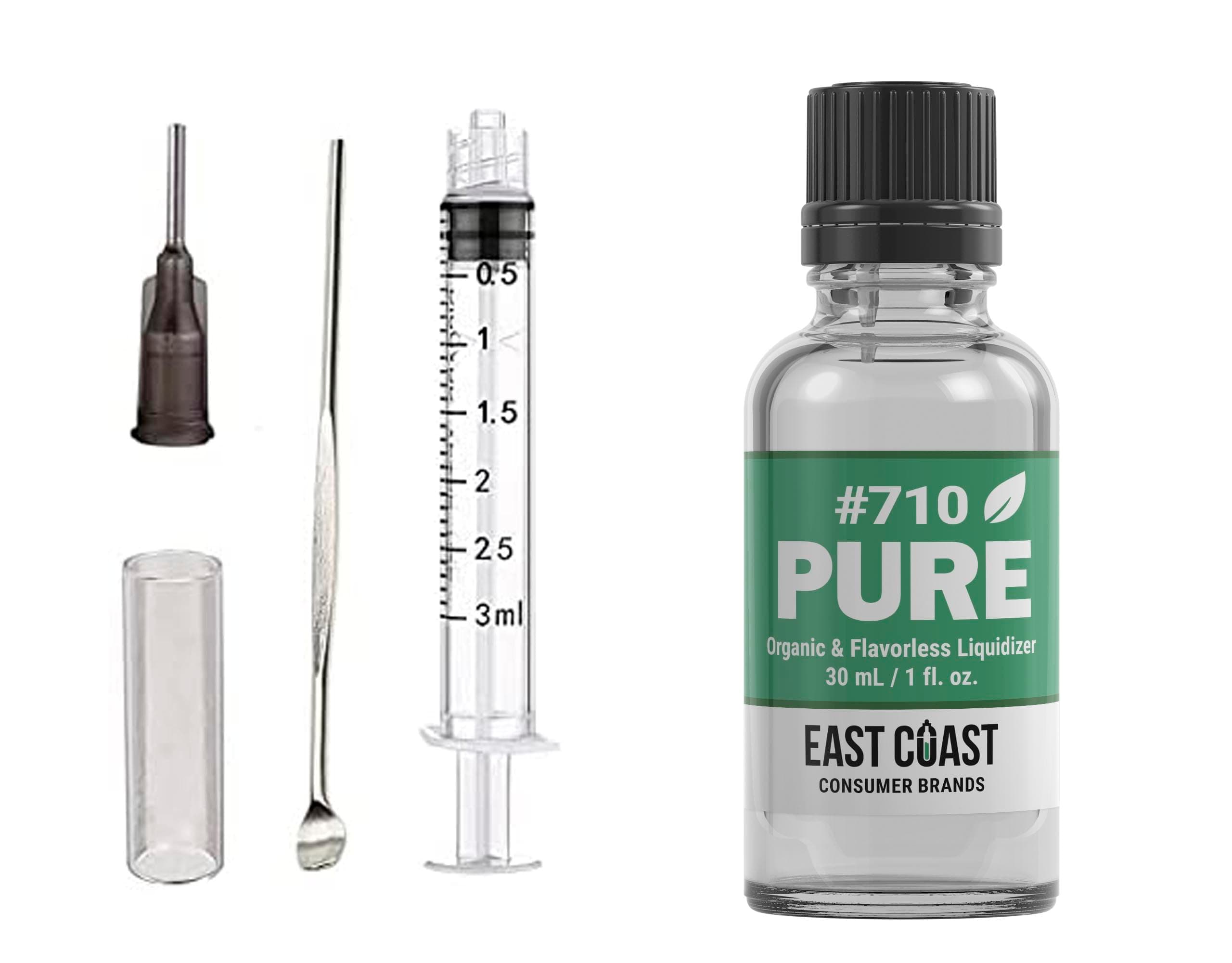 #710Pure - Organic Liquidizer Diluent Solution + Tool Kit for Concentrates, Shatters, Distillates, Extracts, Waxes, and Resins - (30 mL)