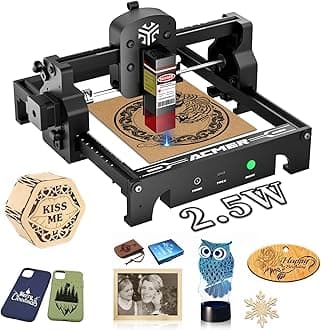 ACMER S1 Portable Laser Engraver Machine for Wood Metal Acrylic,2500mW/3500mW/6000mWDIY Engraving & Cutting Tool for Beginners, Jewelry, Crafts | LightBurn Compatible | 0.01mm Precision