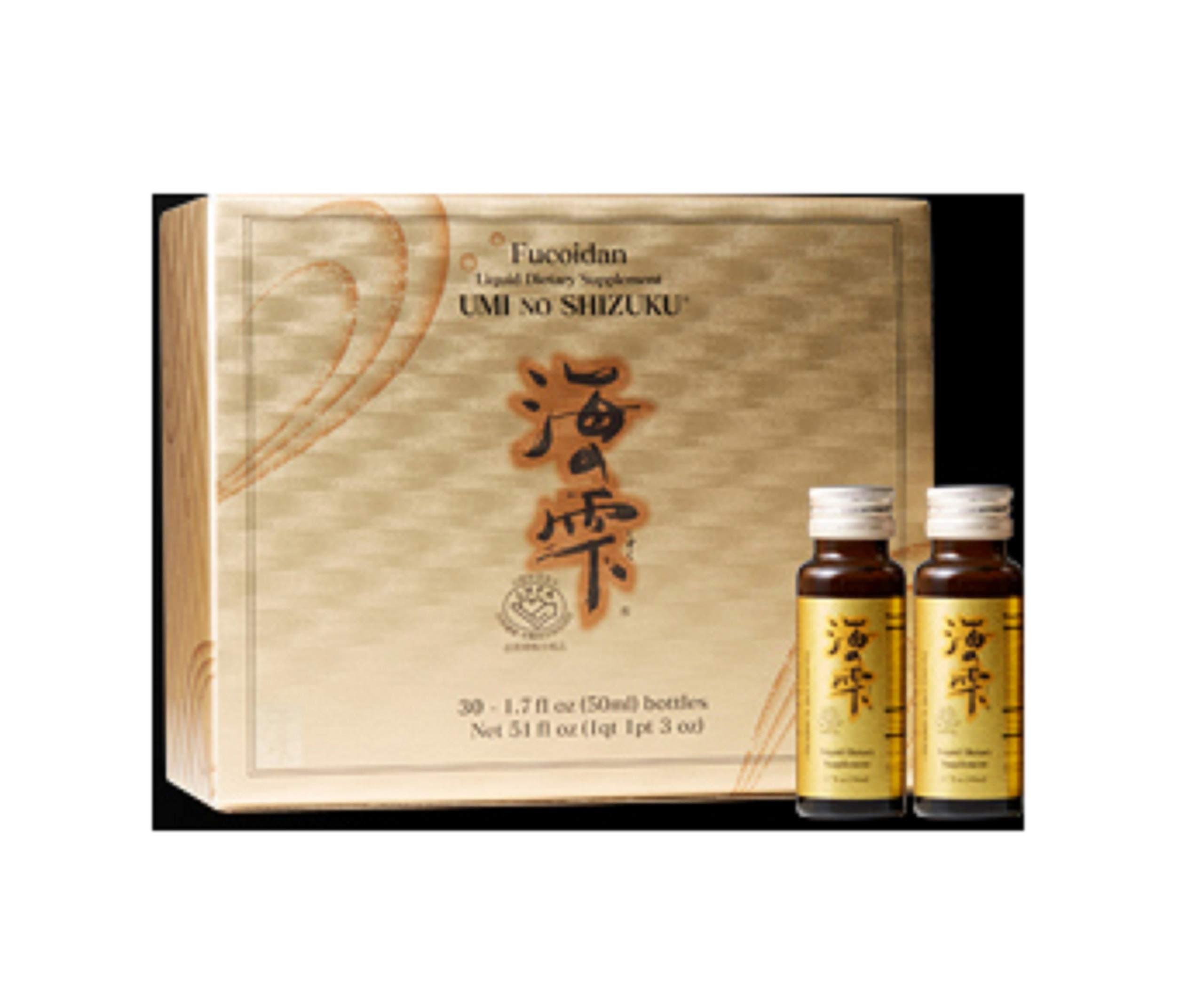 Fucoidan Drink Type Pure Seaweed Extract Enhanced with Agaricus Mushroom Vitamin Complex Optimized Immune Support Health Supplement-30 Liquid Bottles (50ML/Bottle)