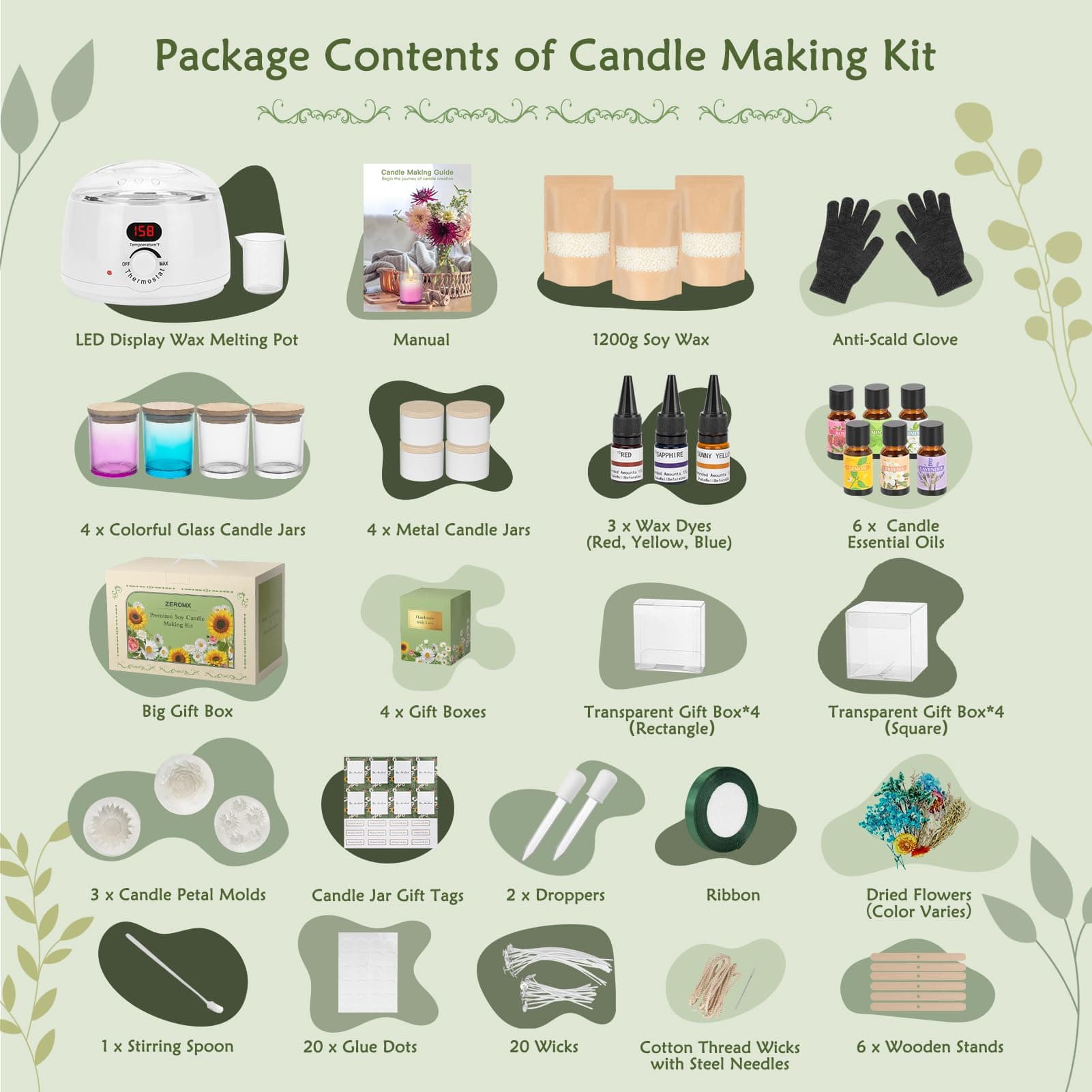 Premium Soy Candle Making Kit Candle Making Kit, Candle Making Supplies with Digital