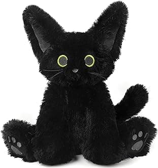 Cuckool Black Cat Stuffed Animals, Microwavable Stuffed Animals Heating Pad for Cramps, Pain Stress Relief, Heatable & Coolable Lavender Scented Cat Plush Toys for Anxiety, Women & Kids BedtimeGlobal Recycled StandardGlobal Recycled StandardGlobal Recycled Standard