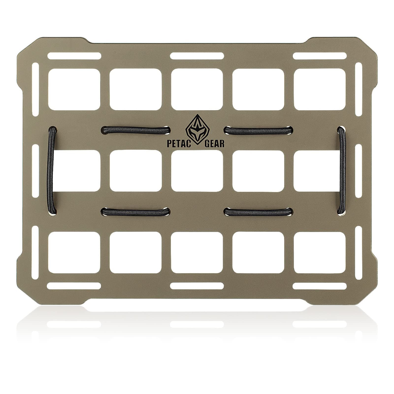 PETAC GEAR Rigid Molle Panel For Vehicles,Car Headrest Organizer, Truck Mount Panels For Tactical Gears (Dark Earth)