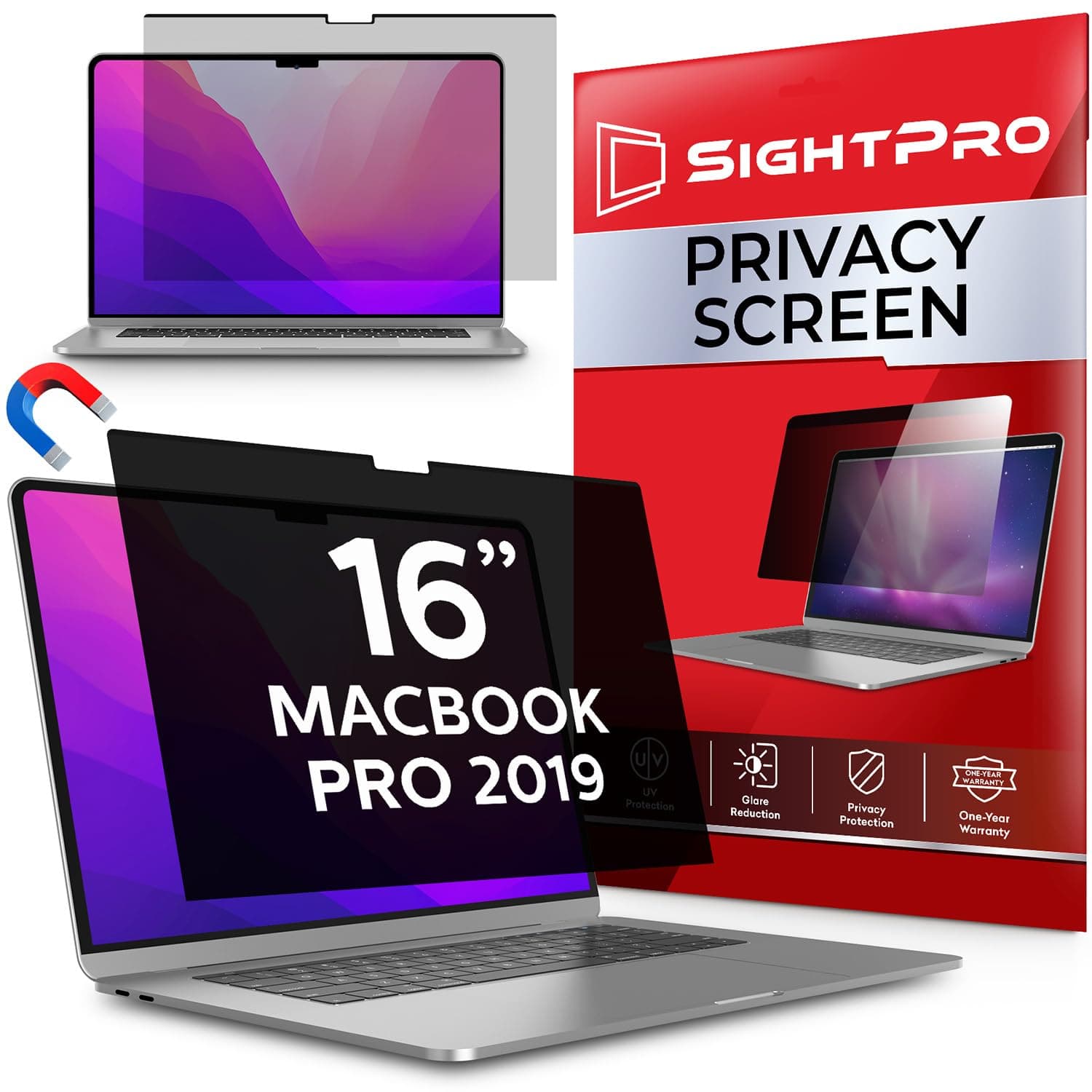 SightPro Magnetic Privacy Screen for MacBook Pro 16 Inch (2019) | Laptop Privacy Filter and Anti-Glare Protector
