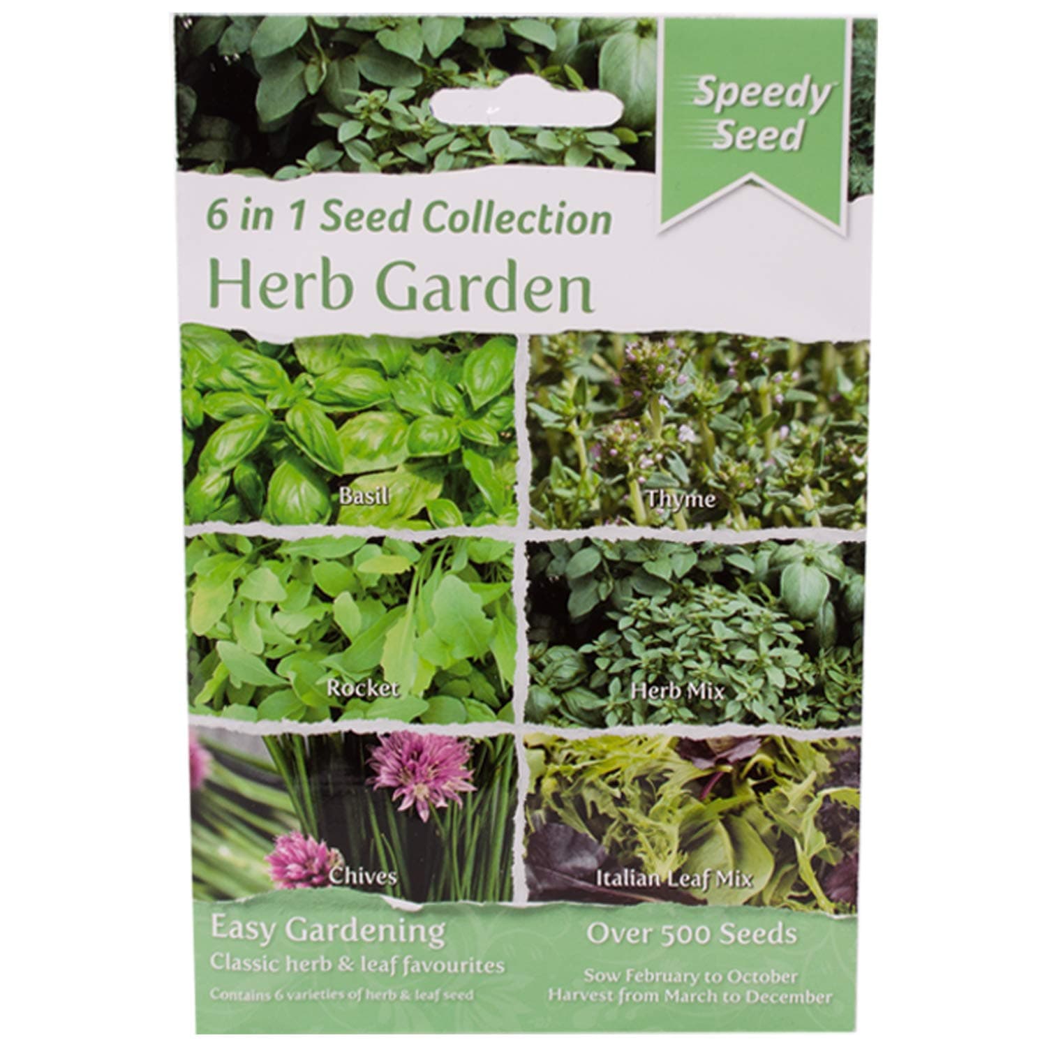 Speedy Seeds 6 in 1 Vegetable Seed Collection for Easy Gardening (Herb Garden)
