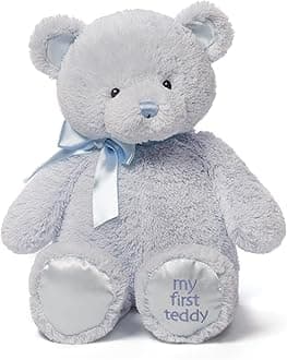 Baby My First Teddy Bear, Ultra Soft Animal Plush Toy for Babies and Newborns, Blue, 18”