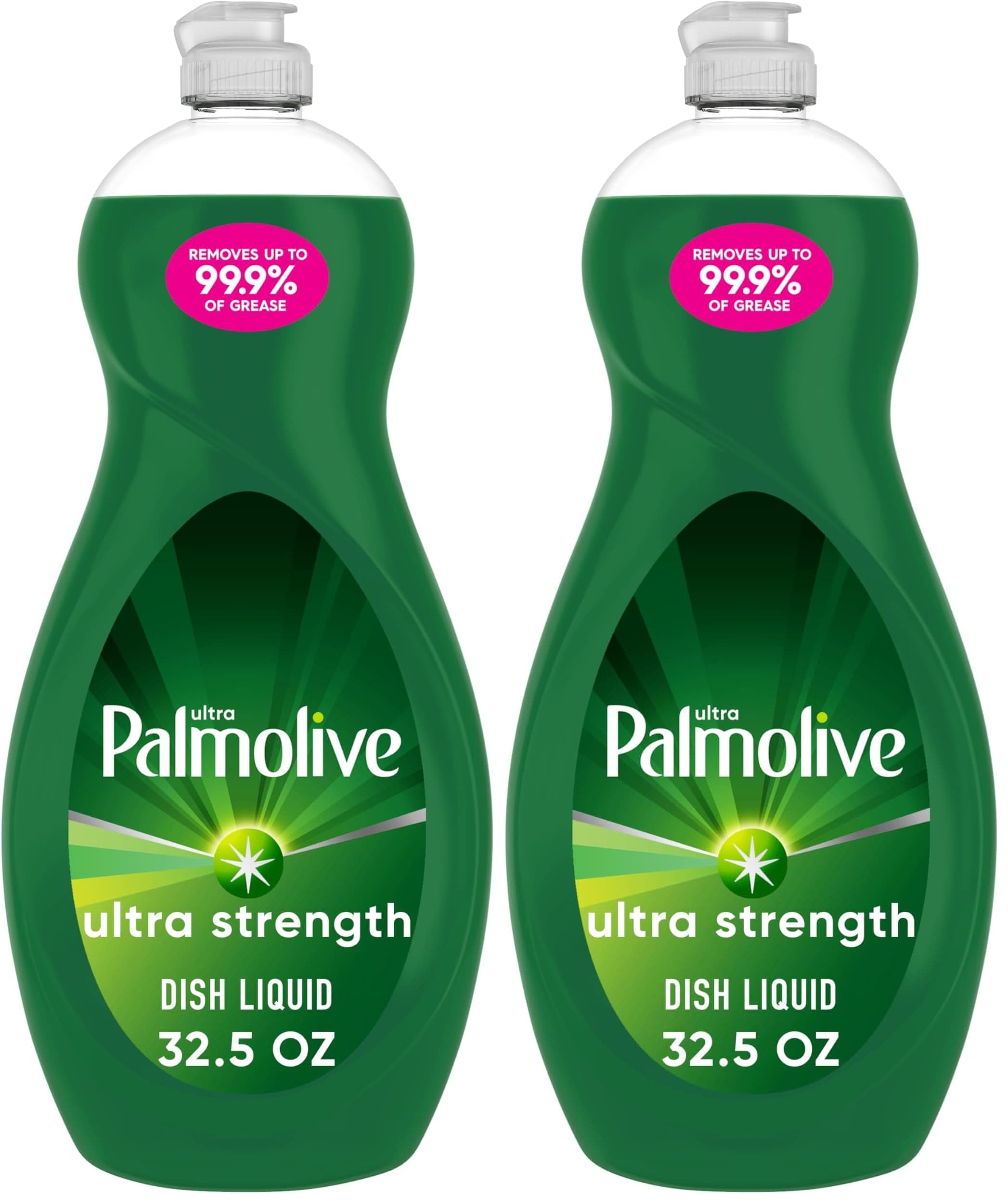 Palmolive Ultra Strength Liquid Dish Soap, Original Green, 32.5 Fluid Ounce (Pack of 2)