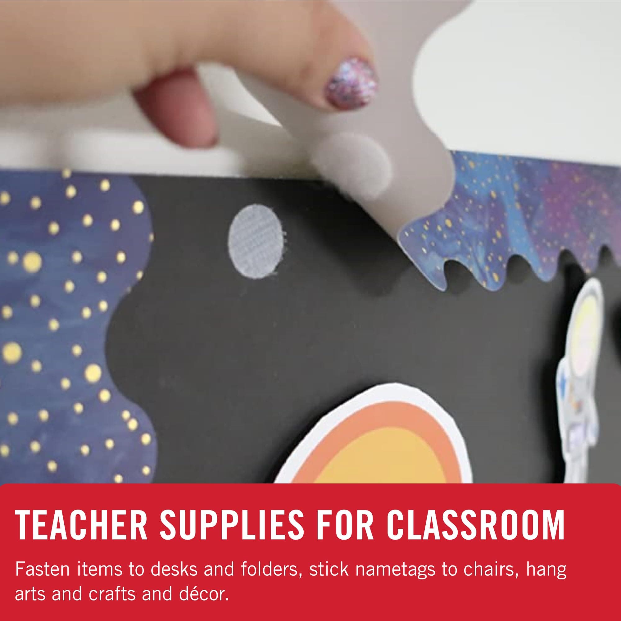 VELCRO Brand - Sticky Back - 5/8" Coins, 15 Sets - White