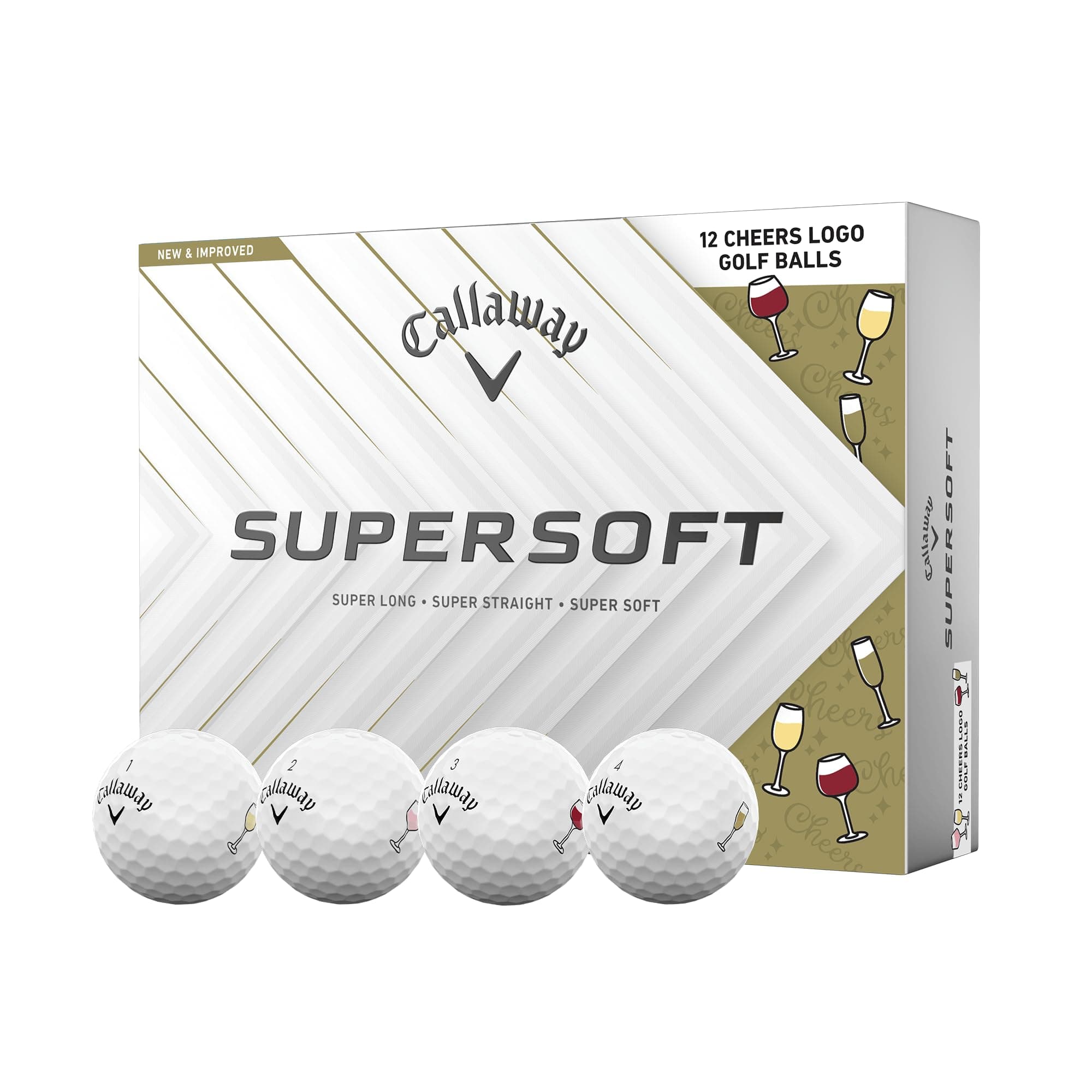 Callaway Golf Supersoft Golf Balls (2025, Cheers)