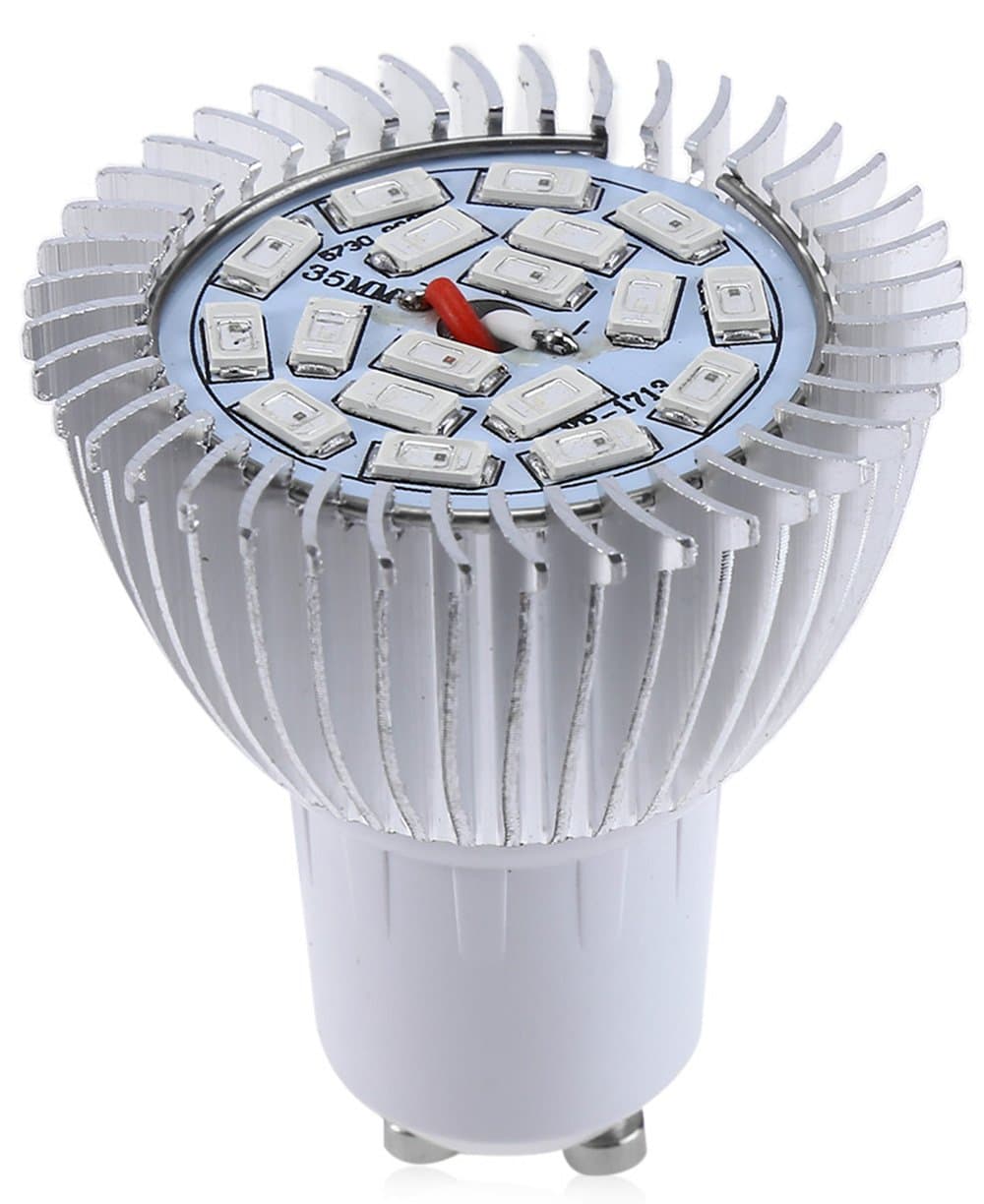 Lang boss 8W Color Light Growing Bulb Full Spectrum E27 Base LED Grow Bulb Light for Hydroponics, Greenhouse Lghting Plants Growing Flowering Fruiting, 1Pcs/Pack