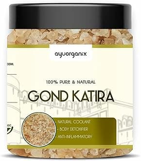 Gond Katira 350g – 100% Natural & Edible Tragacanth Gum | Ayurvedic Cooling Herb for Summer Drinks, Digestion & Skin Care | Organic Gond for Falooda, Sharbat & Weight Management
