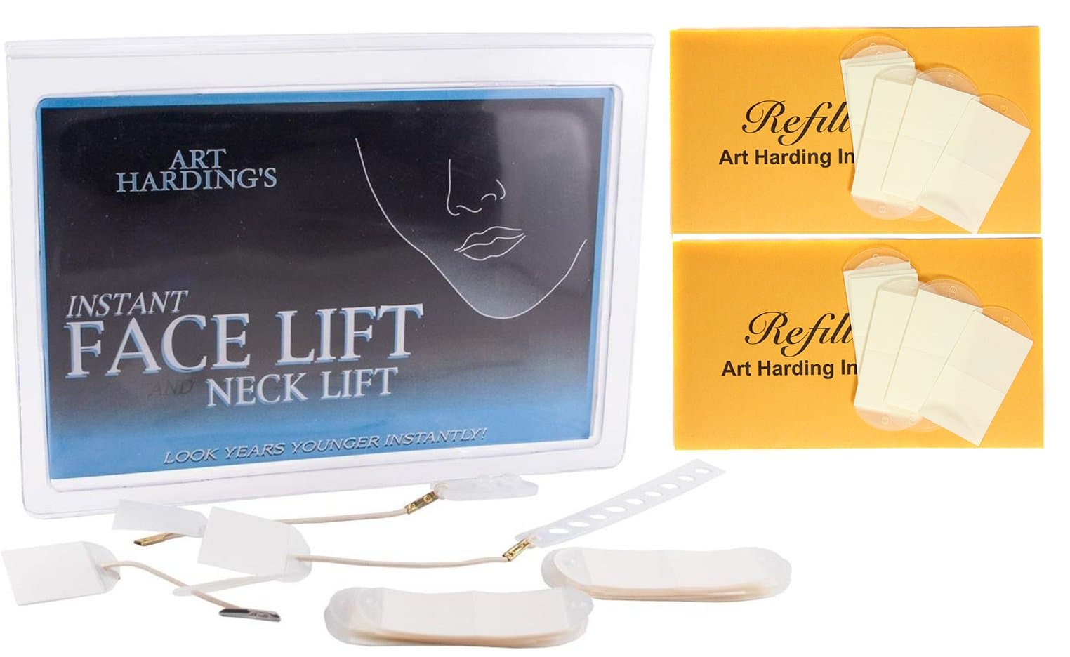 Value Pack: Art Harding's Instant Face and Neck Lift, Light + 2 individual Art Harding's Instant Face and Neck Lift Refill Packs (20 Total Refills)