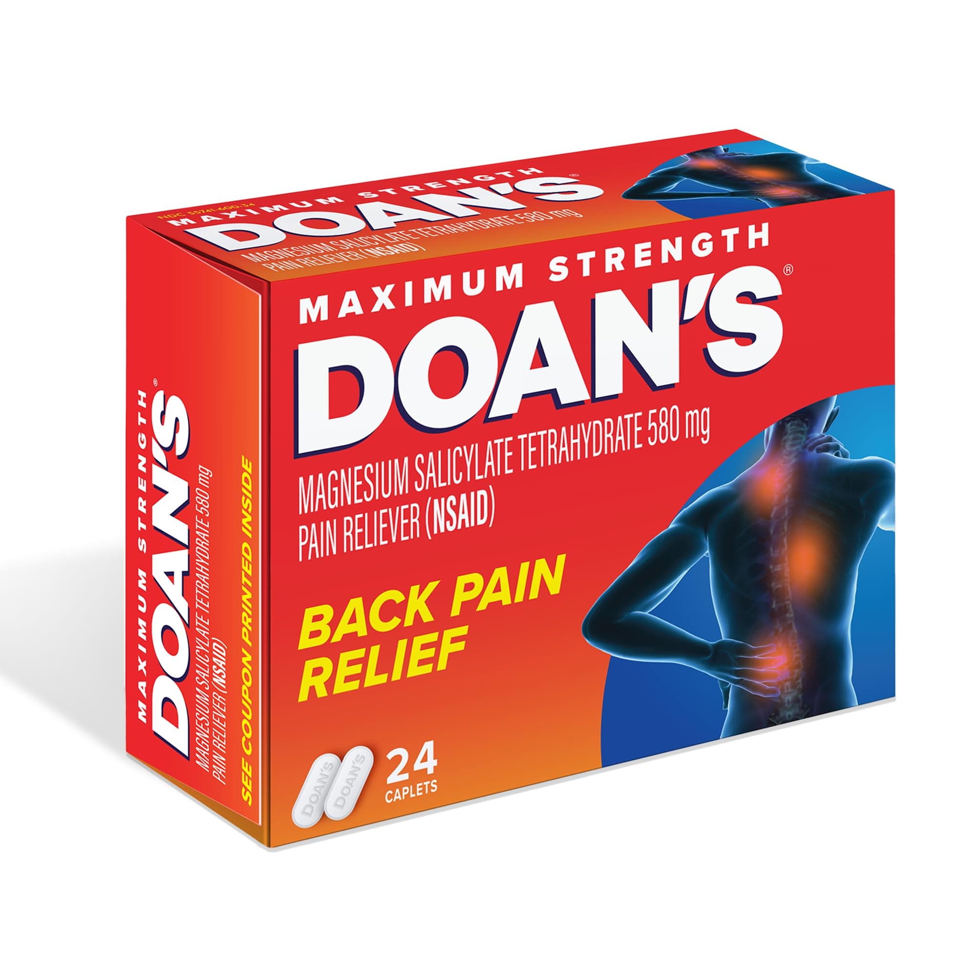 Doans Extra Strength Pain Reliever Caplets, 24 Count