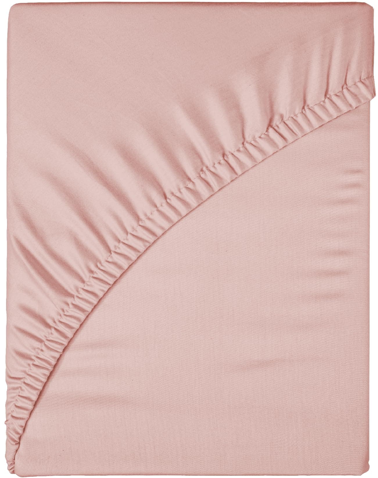 Funky Gadgets Double Fitted Sheet Blush Pink Deep Pocket 12 Inch (30cm) 90 GSM Soft Brushed Microfiber Bed Sheets Easy Care Bottom Sheet (137 X 190cm)