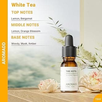 Aromadd Aromadd Hotel Scents Diffuser Oil The Hotel, Luxury Essential Oils for Waterless Diffuser, Aromatherapy Hotel Diffuser Oil for Home & Office, Long-Lasting Air Freshener - 0.3 Fl Oz, 10 ML
