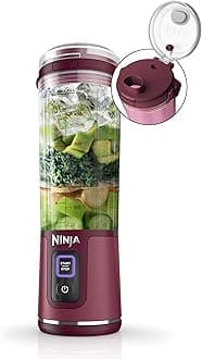 Ninja Blast Portable Blender, 530ml, Leakproof Lid & Sip Spout, Rechargeable, Portable Smoothies, Protein Shakes, Blends Ice & Frozen Fruit, Purple, BC151MEPR, 2 Years Warranty