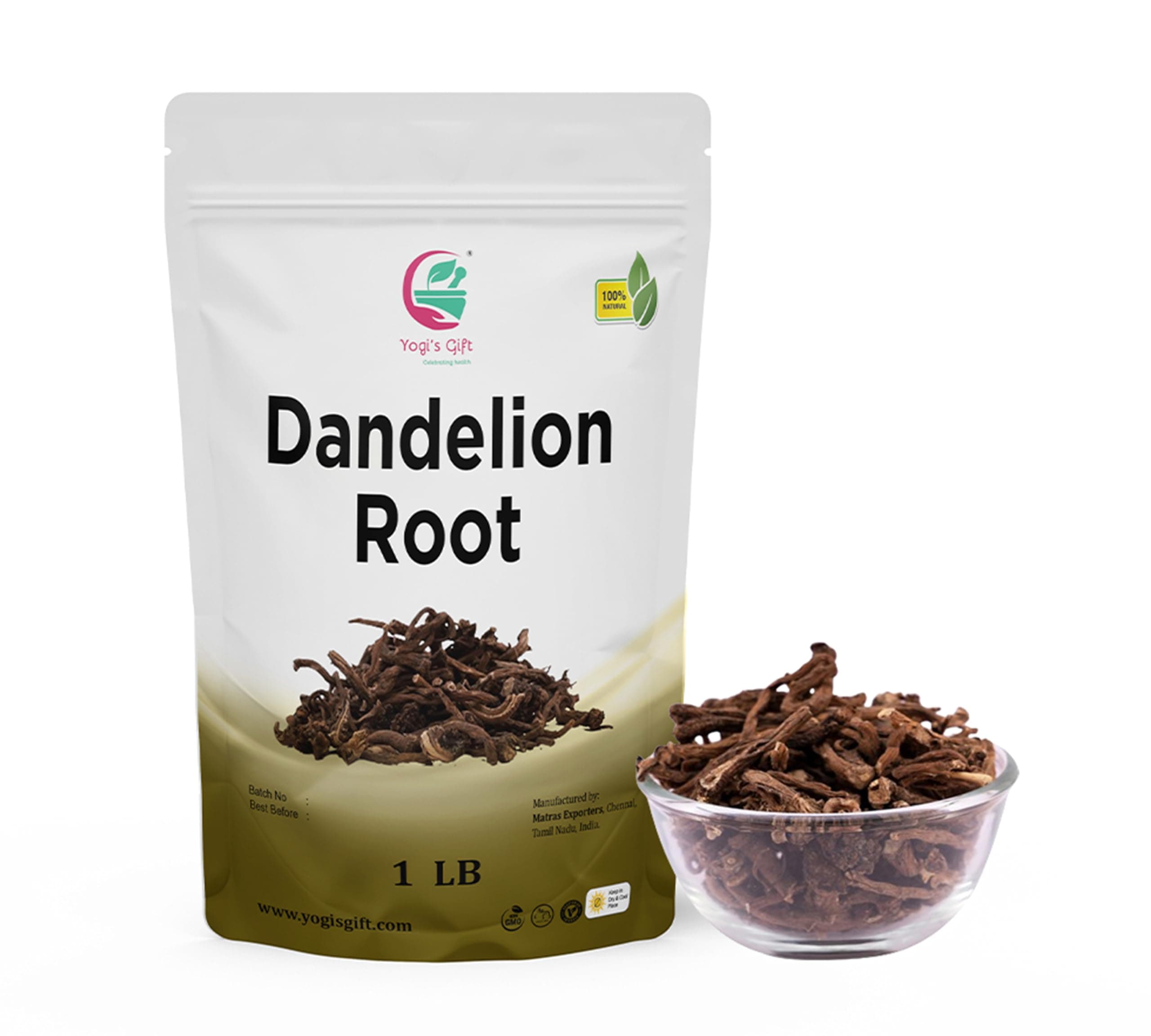 Dandelion Root 1 LB | Raw and Whole root | by Yogi's Gift®