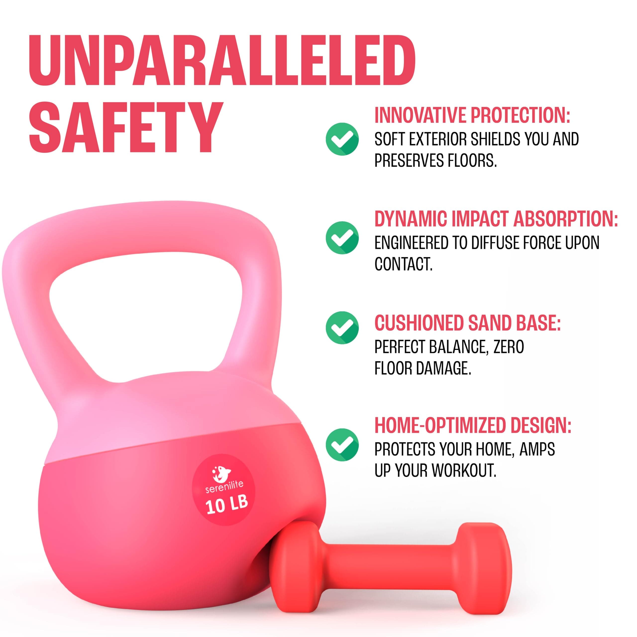 Soft Kettlebells, Serenilite Kettlebell Sets, Kettle Bell Sets for Women & Men, Safe Strength Training Kettlebells, Kettlebell Weights for Home Workouts & More.