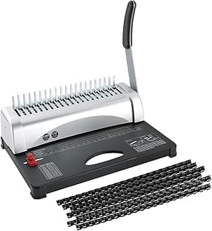 FLK Tech Binding Machine with Starter Combs Set for A4-21 Hole / 450 Sheets Paper Punch Binder