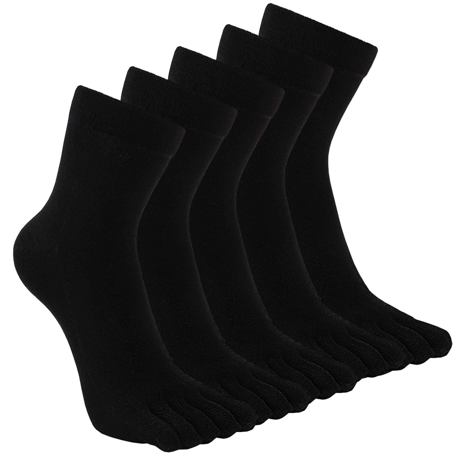 Men's Toe Socks Cotton Running Five Finger Mini Crew Socks