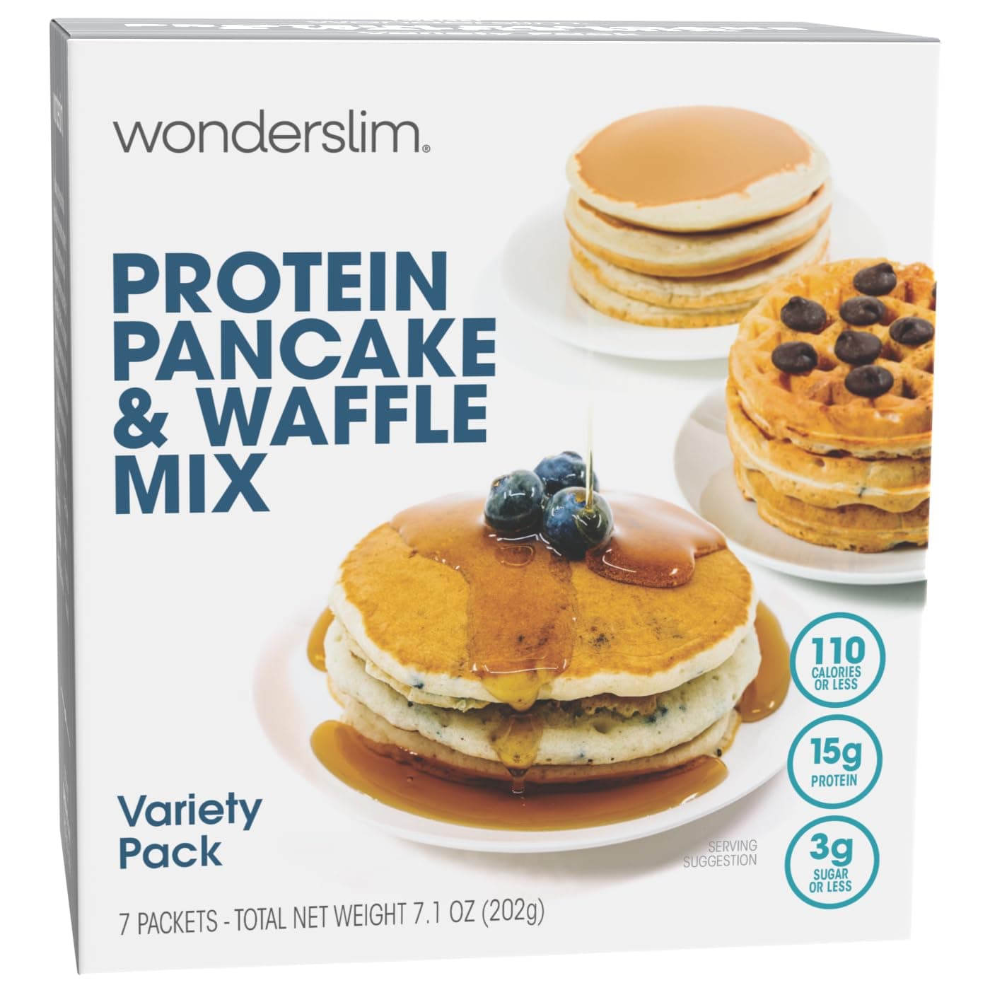Protein Pancake & Waffle Mix, Variety Pack, Low Sugar & Low Calorie (7ct)