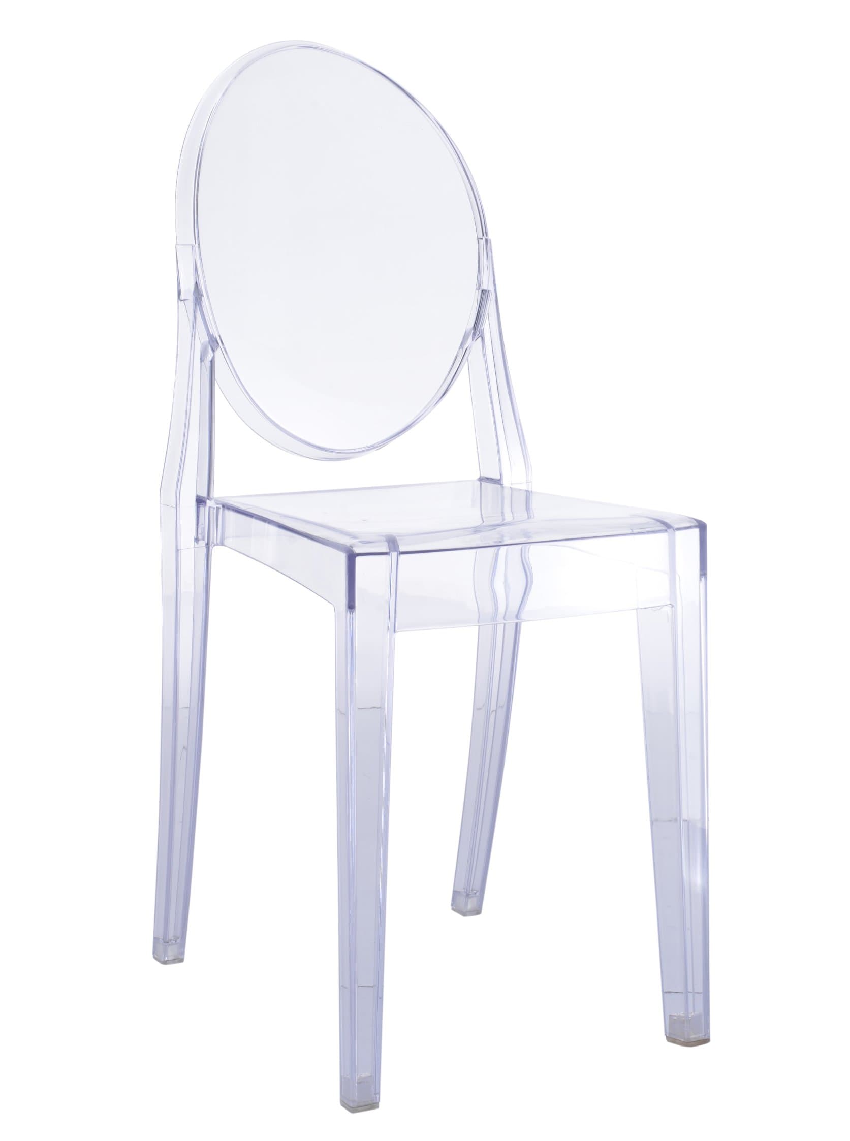 Victoria Ghost Side Dining Chair in Clear Transparent Acrylic