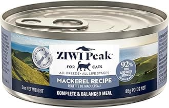 ZIWI Peak Wet Cat Food – All Natural, High Protein, Grain Free, Limited Ingredient, with Superfoods (Mackerel, Case of 24, 3oz Cans)