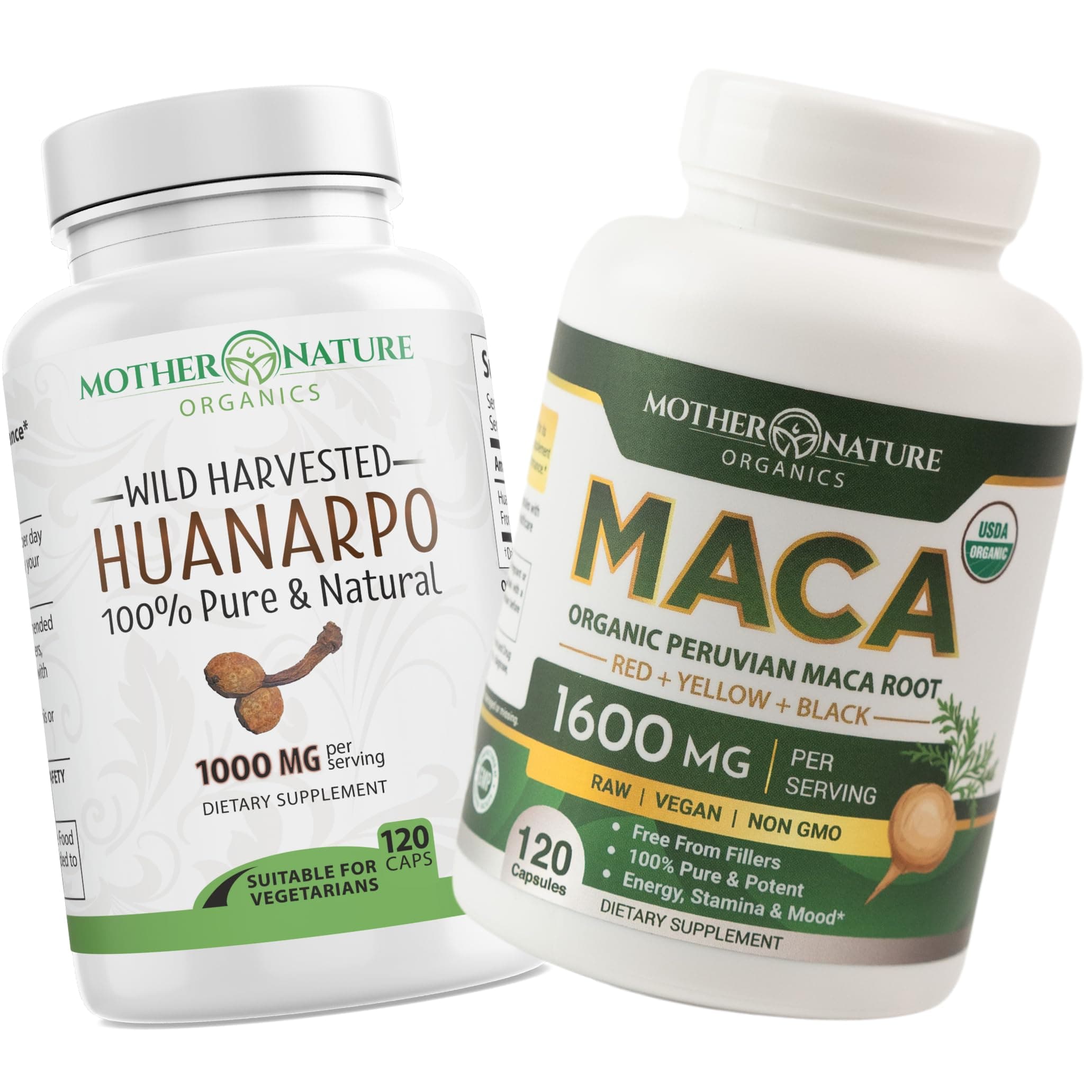 Peruvian Vitality Duo: Boost with Huanarpo Macho and USDA Organic Maca Capsules