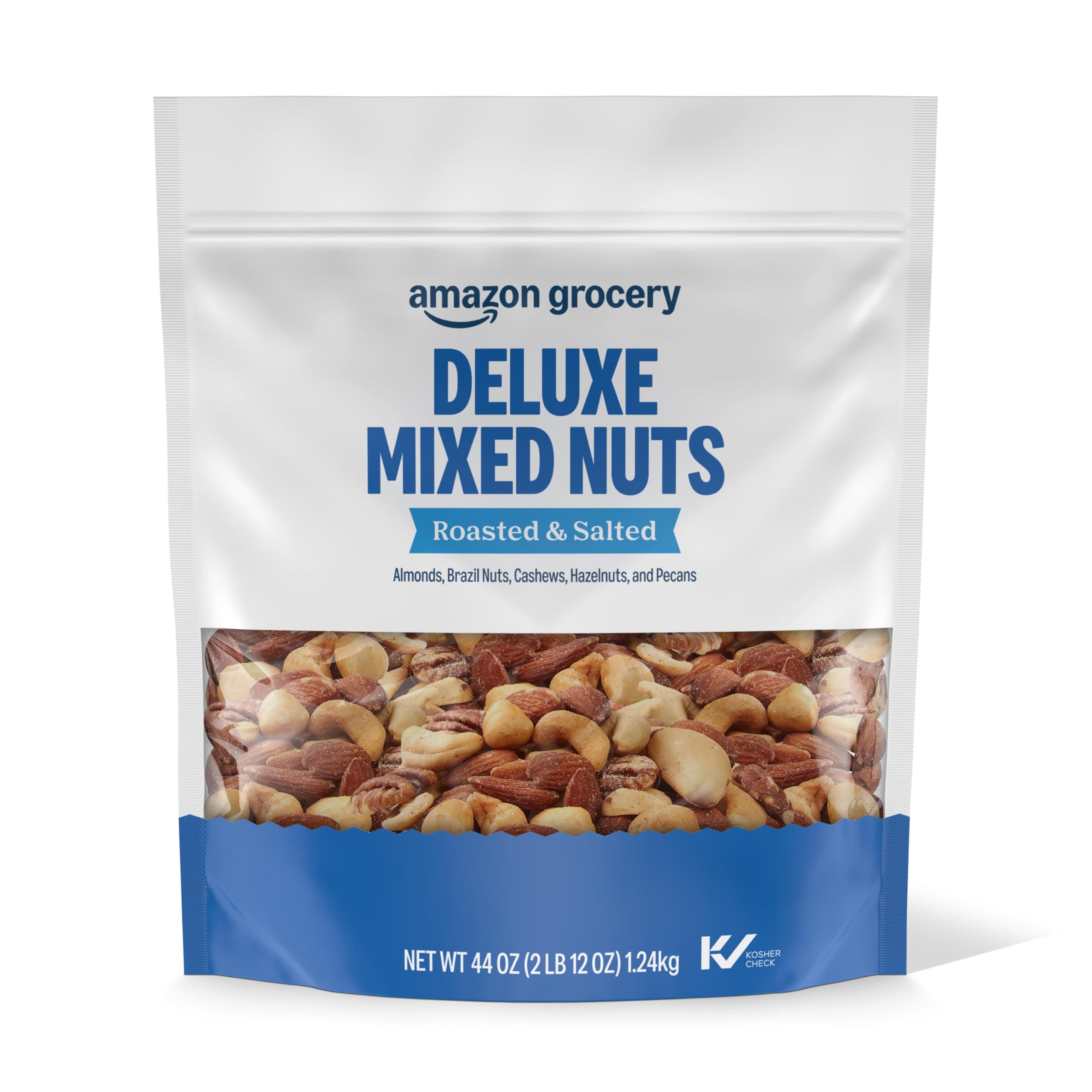 Deluxe Mixed Nuts, Roasted & Salted, 44 Oz (Previously Happy Belly, Packaging May Vary)