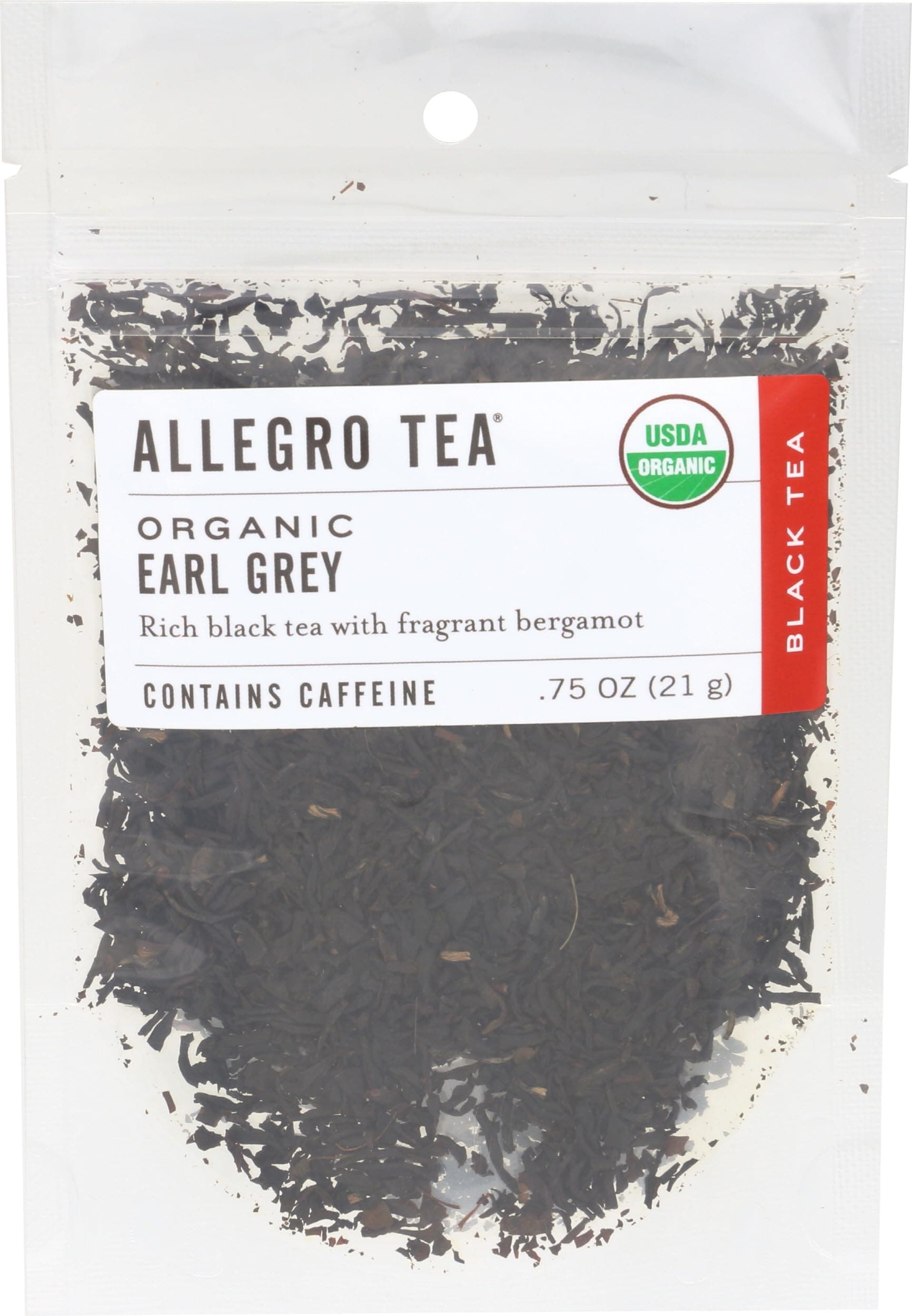 Allegro Tea, Organic Earl Grey, Loose Leaf Tea, 0.75 oz