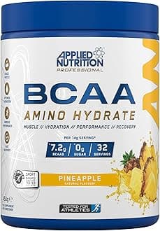 Applied Nutrition BCAA Branched Chain Amino Acids Supplement with Vitamin B6, Replenish Electrolytes, Intra Workout and Recovery Powdered Energy Drink, Pineapple, 450 g