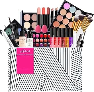 FantasyDay Beauty Advent Calendar 2025 Women, All-in-one Makeup Gift Set for Girls Must-Have Cosmetic Surprises Include Eyeshadow Palette Lipstick Blush Concealer Face Powder Eyeliner Mascara Brush