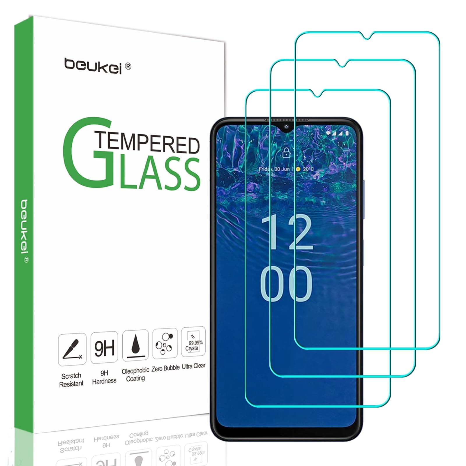 (3 Pack) Compatible for Nokia G310 5G / Nokia G310 Screen Protector Tempered Glass,Touch Sensitive,Case Friendly, 9H Hardness