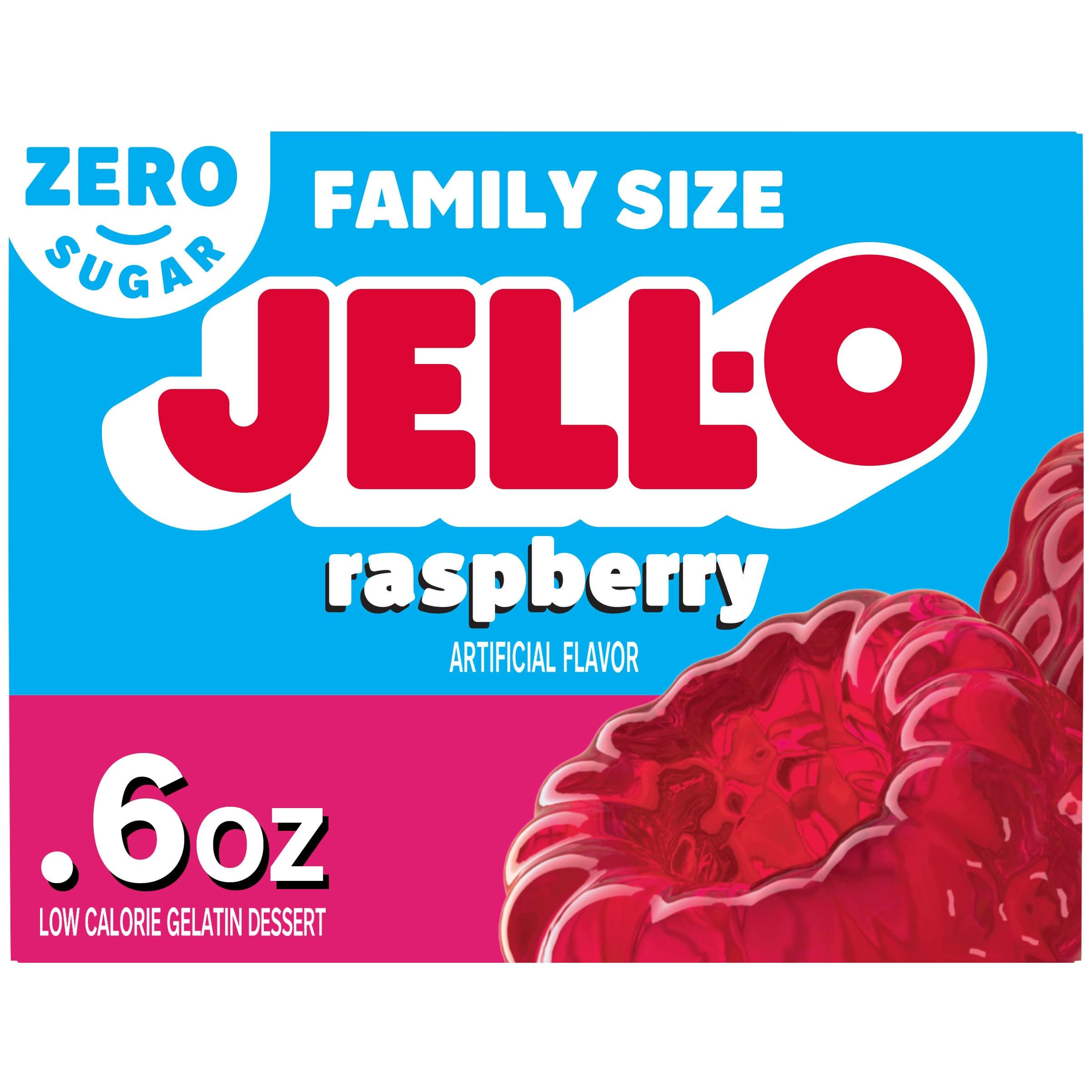 Jell-O Raspberry Sugar Free Gelatin, 0.6 Ounce (Pack of 24)