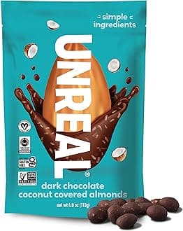 UNREAL Dark Chocolate Coconut Covered Almond, 4 OZ