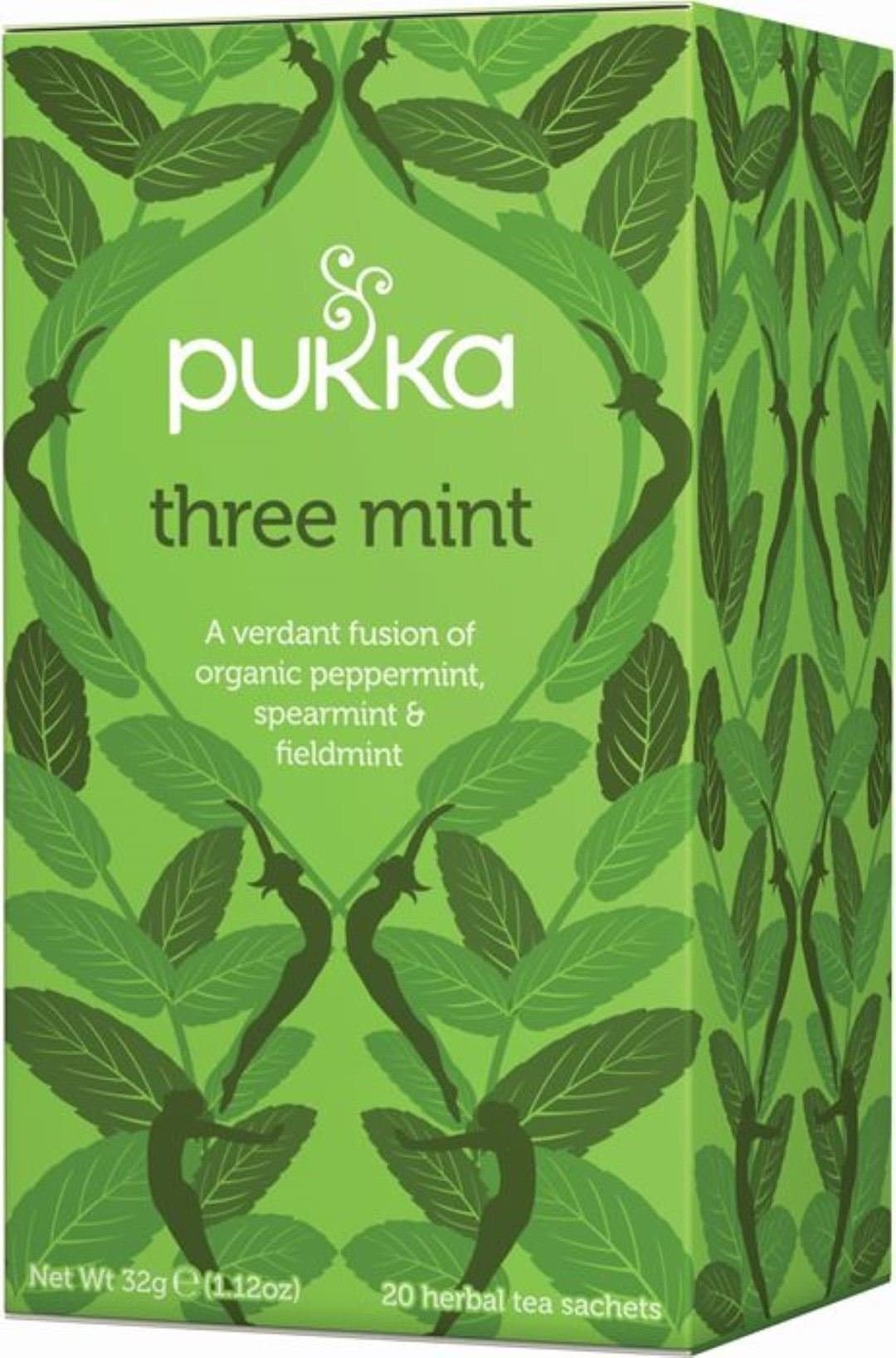 Pukka Three Mint Tea 20 per Pack - Pack of 2