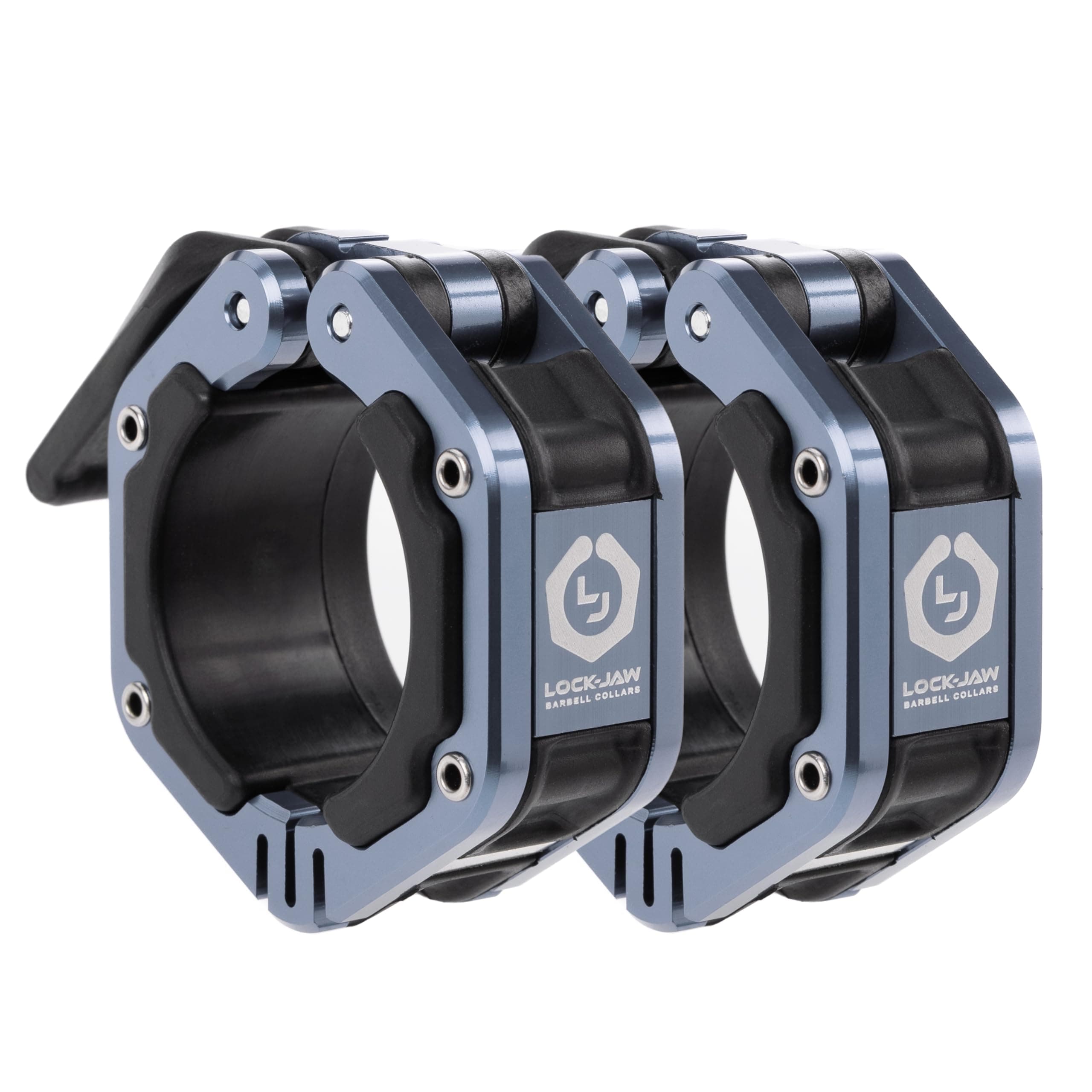 Lock-Jaw Barbell Collars Flex Quick Release Aluminum with Magnet (Grey)