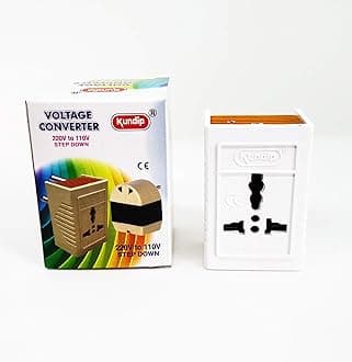 KUNDIP 2500W Electronic Step-Down Voltage Converter 220V to 110V | for USA Appliances in India | Universal Socket | Recommended for Appliances up to 1750W | Interval Use Only
