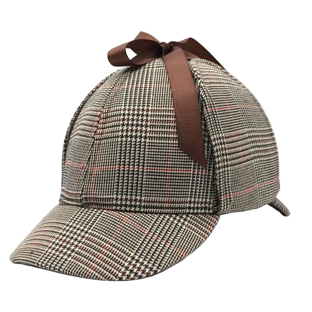 Sherlock Holmes Hat,Deerstalker Hat Classic Cos Play for Adults and Children
