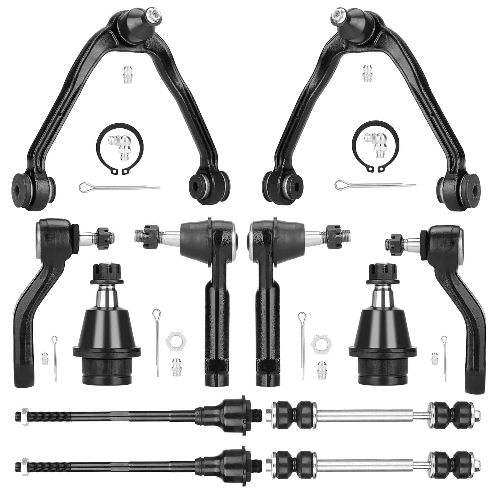 Front Suspension Kit Upper Control Arms Ball Joints Fit for Chevrolet Silverado Sierra Suburban 1500 Tahoe, Fit for GMC Yukon, Fit for Cadillac Escalade 2000-2006 - 12pc Set