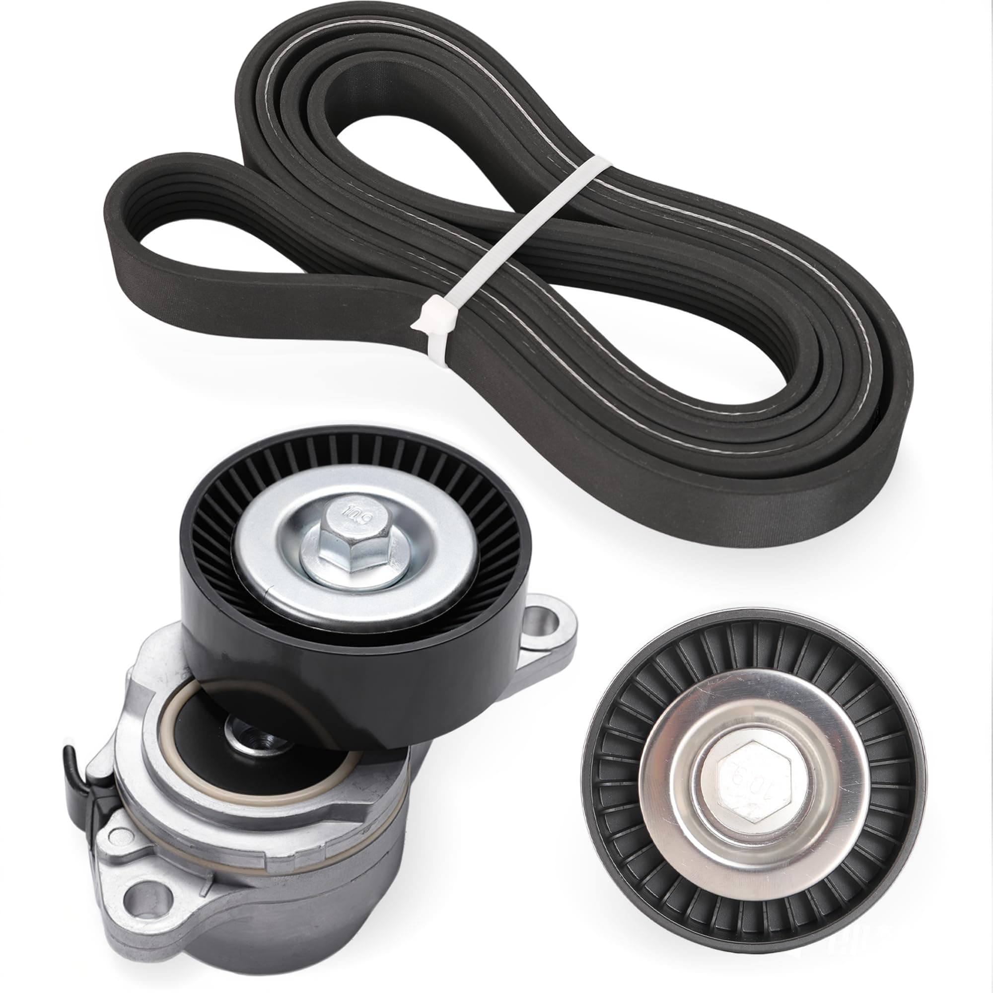 Serpentine Belt Tensioner Idler Pulley Kit Compatible with Suzuki Grand Vitara 2009-2013 for SX4 2010-2013 2.4L L4 OE# 36323 6PK2045