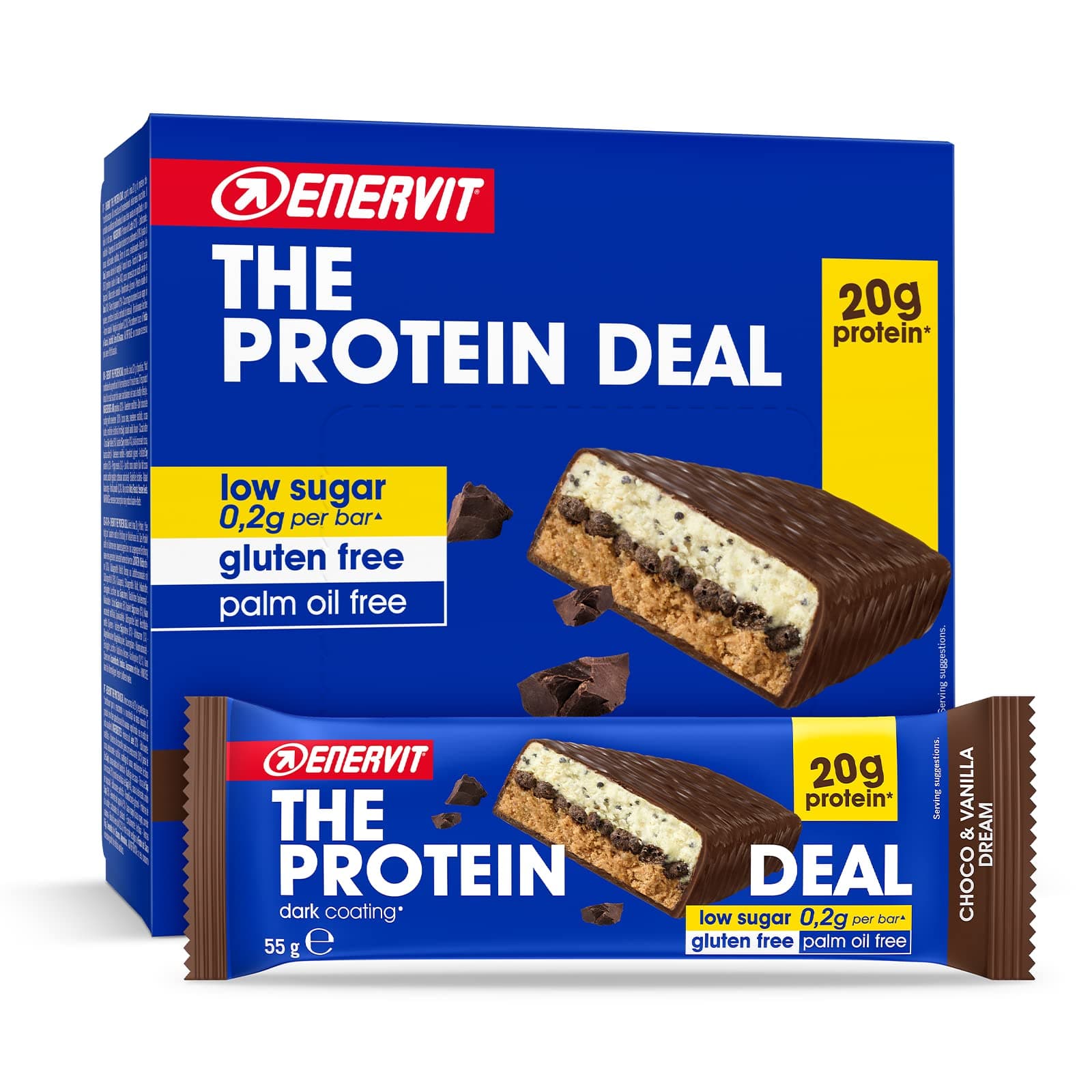 The Protein Deal Bar (Choco & Vanilla Dream, Pack of 12 Bars)