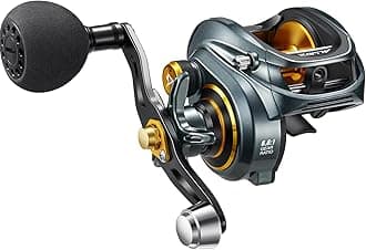 Alijoz Baitcaster Fishing Reel, 300 Size Aluminum Frame Baitcasting Reel, 33Lbs Max Drag, Freshwater & Saltwater Low Profile Casting Reel for Musky, Available in 6.6:1/8.1:1 Gear Ratio