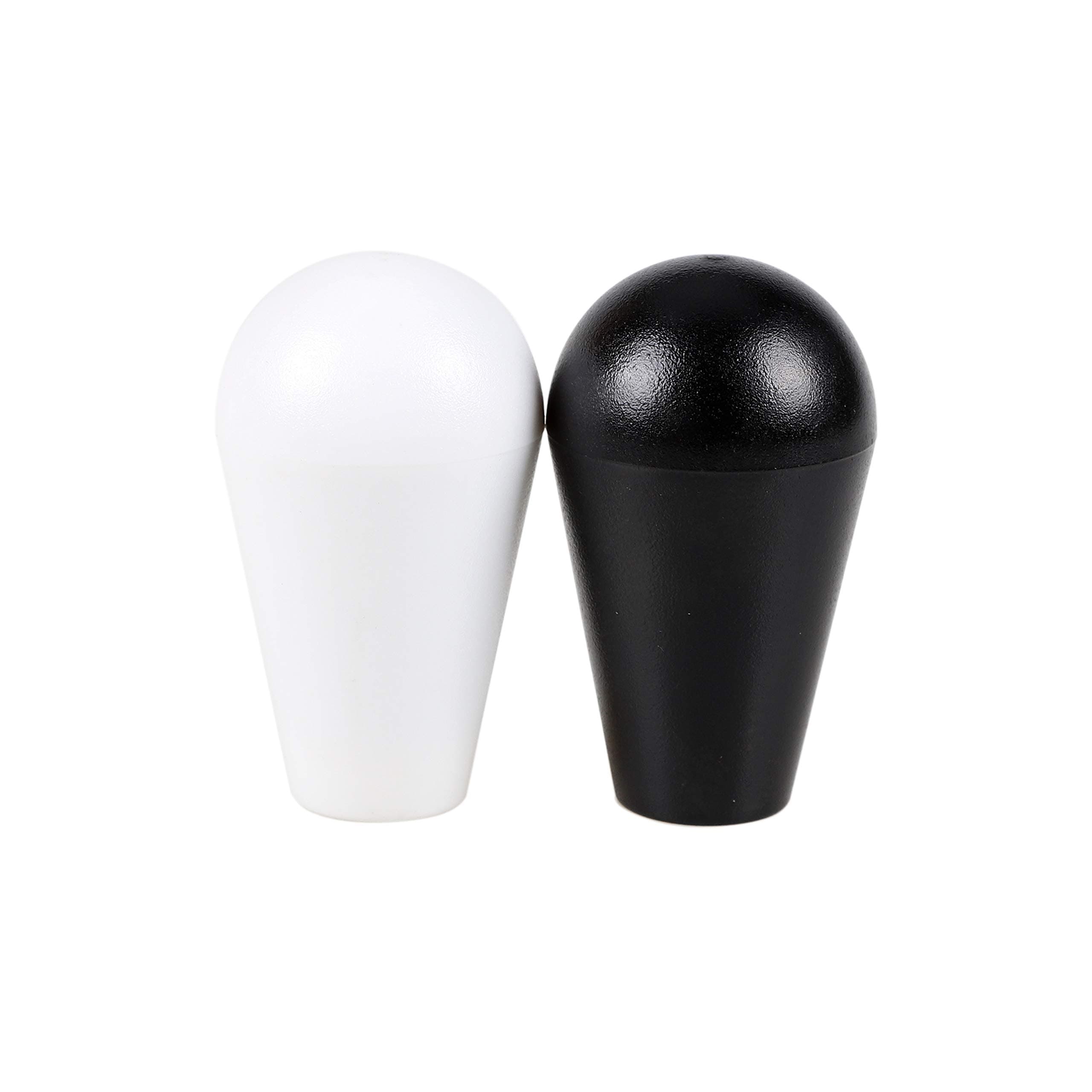 2X Arcade Joystick's Oval Balltop, Arcade Ellipse Topball Handle use for 2 Player Arcade Joystick DIY Kit Sanwa Joystick MAME Jamma Part (White & Black)