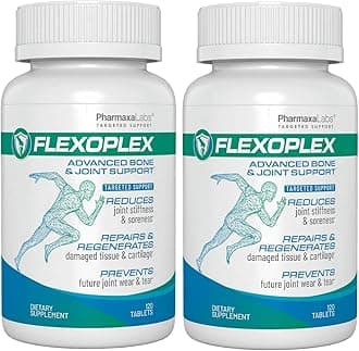 FLEXOPLEX Advanced Bone & Joint Support Supplement | Promotes Healthy Joint Function & Relief from Joint Discomfort | Enhance Cartilage Flexibility & Range of Motion - 120 Count (Pack of 2)