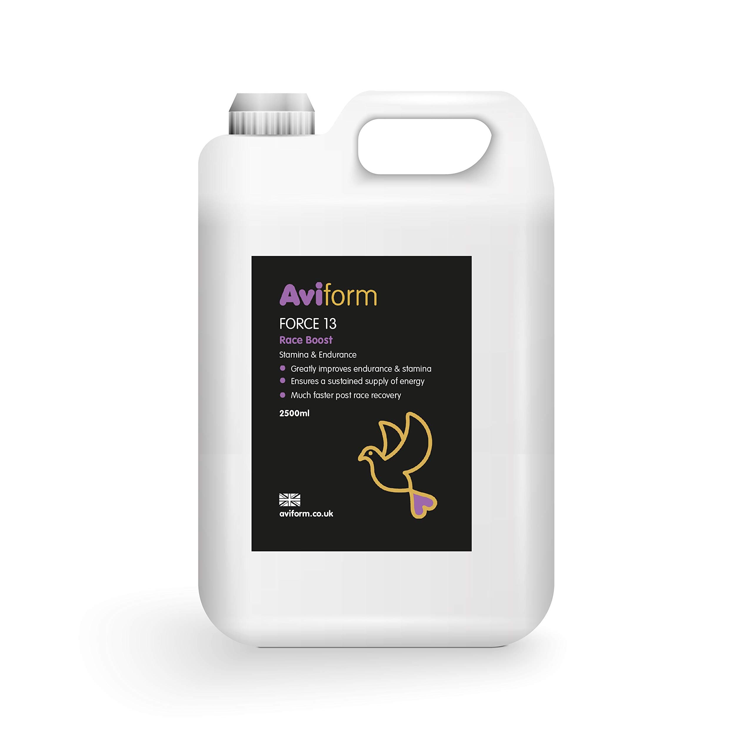 Aviform FORCE 13 | Vitamin B12 + DMG | New Formula Stamina & Endurance Supplement for Racing Pigeons | 2500ml | 5000 Doses | Free Express Delivery