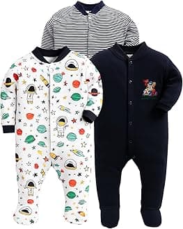 100% Cotton Sleep Suit/Onesies/Rompers/Jumpsuit for New Born Boys and Girls Combo Pack